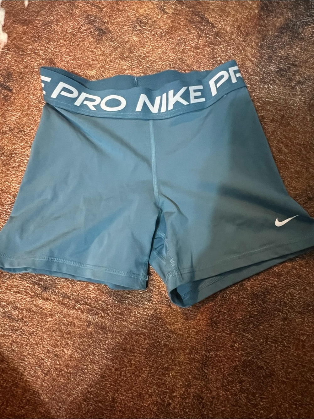 Nike Women's Pro Performance Bike Shorts in Teal Blue